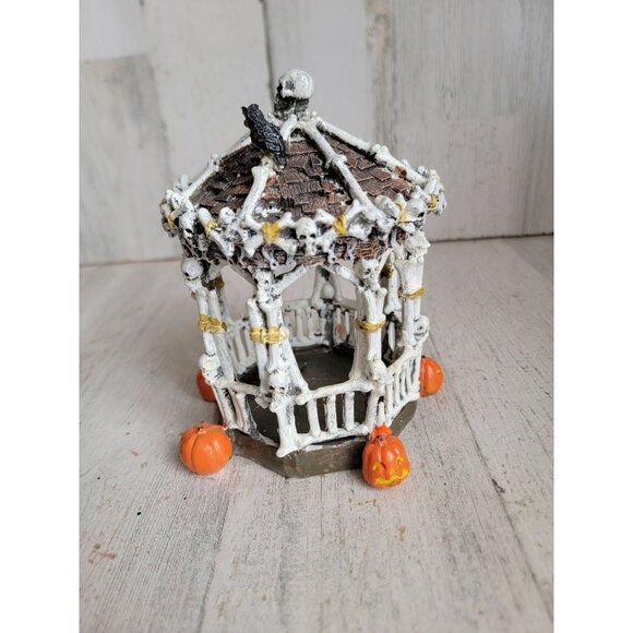 Lemax skeleton gazebo spooky town Halloween Village accessory - Picture 6 of 7
